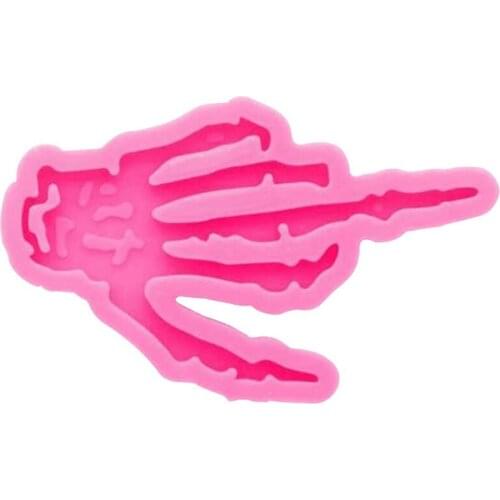 DIY Halloween Skull Finger Glossy Decor Silicone Mold Jewelry Fillings Pendant Accessory Charms Handmade Epoxy Resin Mould Craft
