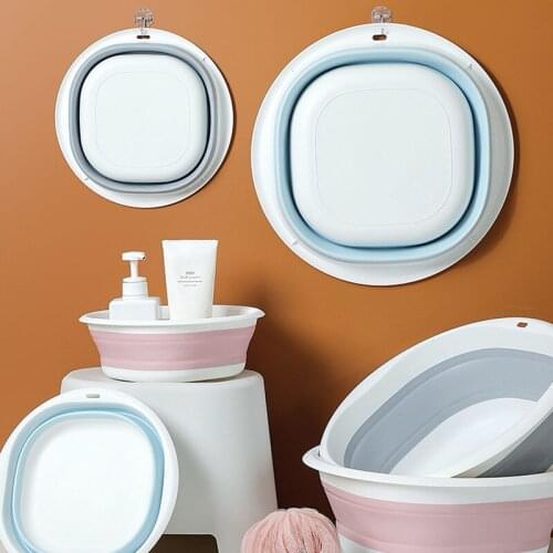 Home Wash Basin Folding Bucket Foldable Portable Basins Collapsible Car Washing Tool Vegetable Household Cleaning Travel Hanging