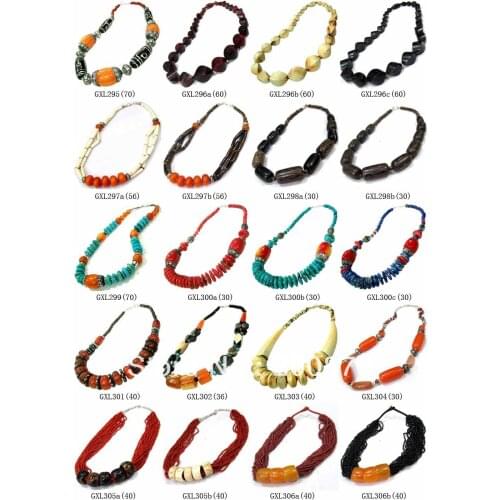 Mix Wholesale 10PCS Different Tibetan Ethnic Necklaces Free Shipping MW-08