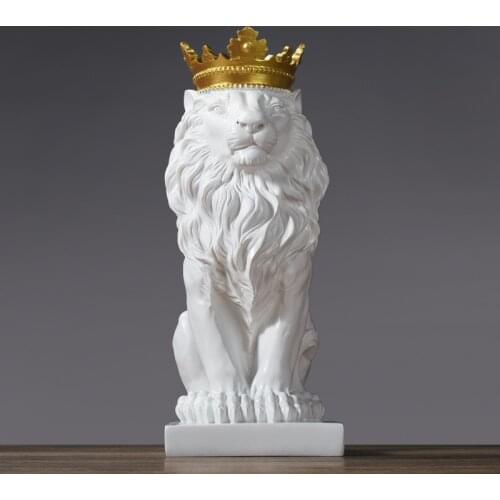 Lion Statues For Decoration Lion Statue Nordic Resin Figurine/Sculpture Model Animal Abstract Nordic Decoration Home