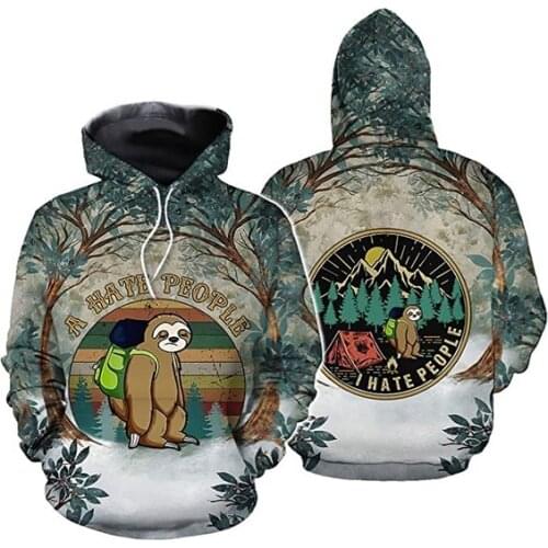 PLstar Cosmos sloth 3D Hoodie Hoodies Men Women New Fashion Autumn Hooded Sweatshirt Long Sleeve Pullover