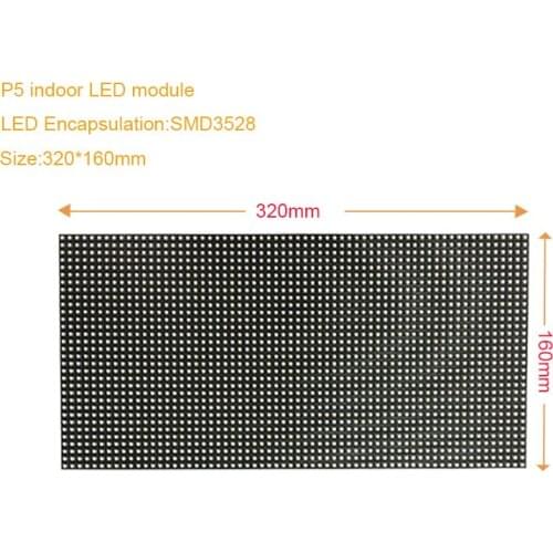 Indoor LED module P5 SMD3528 led display full color 16S 320*160mm 64*32dots RGB flexible led screen paneldue Christmas stage