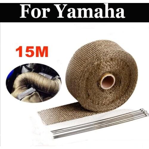 Exhaust Front Pipe Heat Shield Tape Wrap Insulation Resistant Downpipe For Yamaha Yp 250 400 Yr1 Yr5 Gx750 Xvz 1200 1300 1600