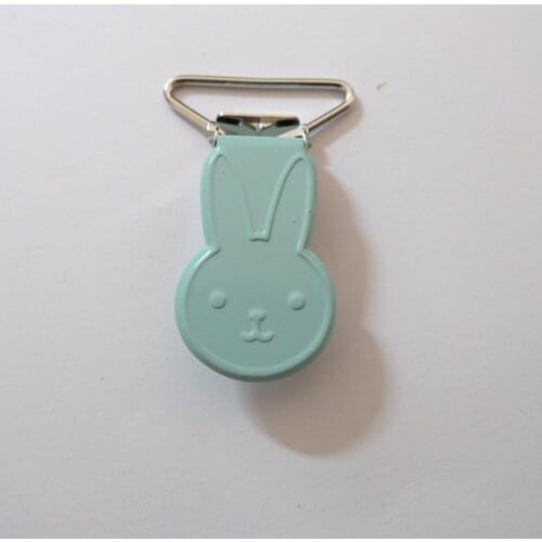 25pcs 1'' 25mm #34 TURQUOISE COLOR Rabbit Bunny Shape Suspender Clips