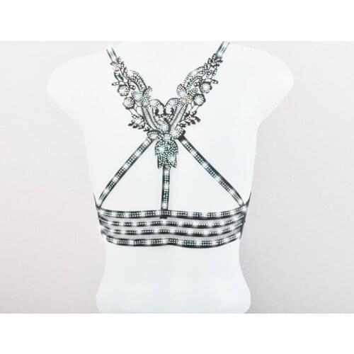 Women Tube Tops Strapless Diamond Camisoles Sexy Crop Top Female Tanks Top Sexy Beauty Back Black