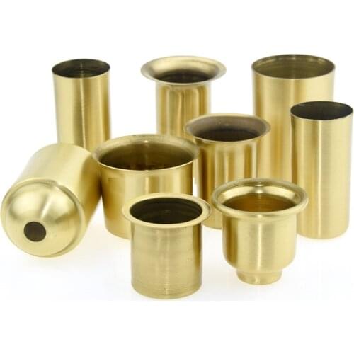 2Pcs/lot, Pure Brass E14/E27 Vintage Lamp Socket Cup, Table Lamp Holder Cover, Wall Ceiling Light Base Cup, Light Accessories