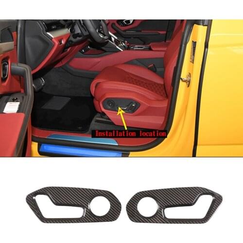 2 pcs 100% Carbon Fiber Car Styling for Lamborghini URUS 2018-2021 Seat Switch Panel Car Interior Accessories