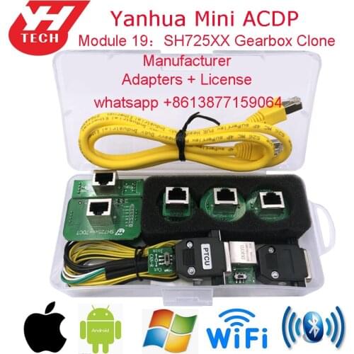 Free shipping! Yanhua ACDP Module19 SH725XX Transmission/Gearbox Clone for ZF8HP/DQ380/381 0DE/MB 9GT VGS-NAG3/GETAG 7DCT TCU
