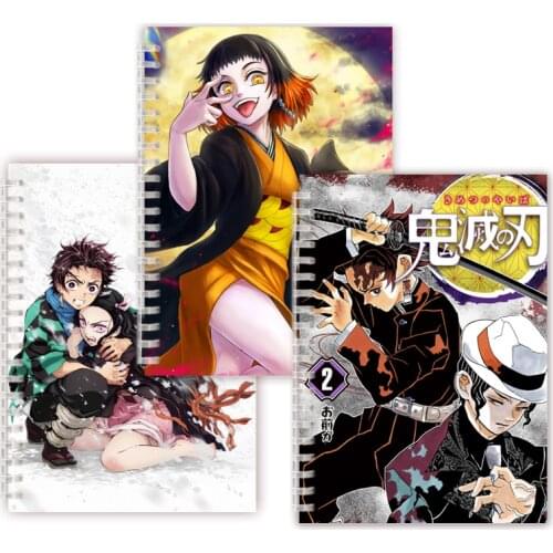 Demon Slayer Kimetsu No Yaiba - Spiral Notebook Writing Pad Note Book Cover Poster Japan Animation Comic Kamado Tanjirou Nezuko