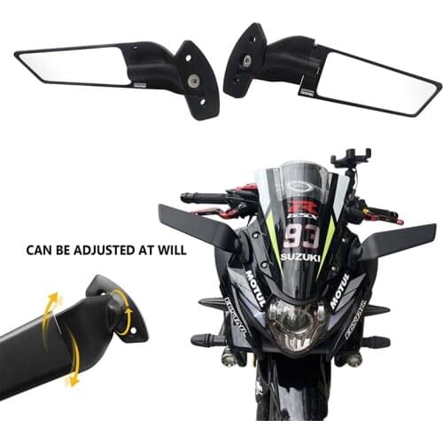Motorcycle Side Mirrors Modified Wind Wing Adjustable Rotating Rearview Mirror 2PCS For Suzuki GSX250R 2016-2018 2019 2020 2021