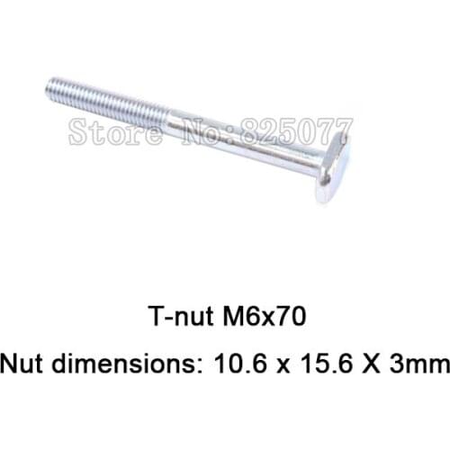 Woodworking Parts 10PCS T-nut M6x70, Woodworking Jigs JF1165