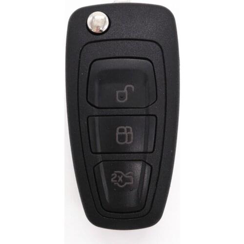HKCYSEA 3 Button Folding Flip Remote Key 433MHZ for 2012-2015 FORD Focus with 80Bit 4D63 Chip