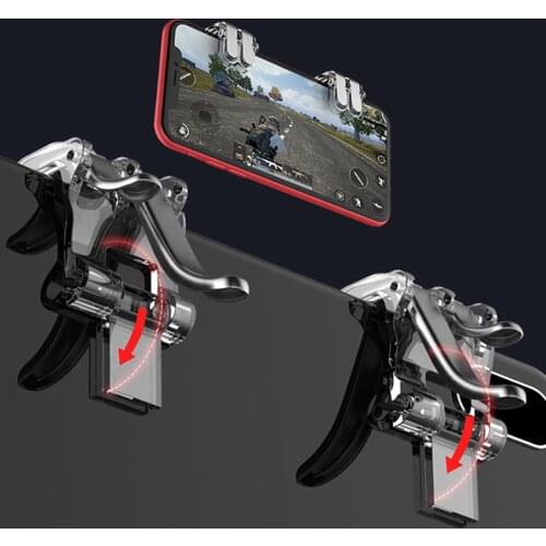 2Pcs Mobile Phone Gaming Fire Button Trigger Handle L1R1 Shooter Controller For PUBG Game Accessories For Iphone Android Phone