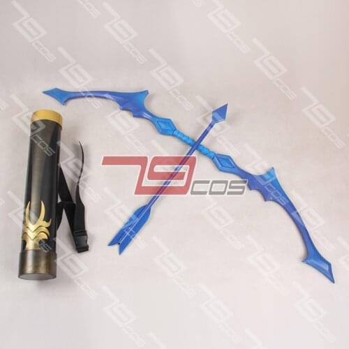 Hot Game LOL Ashe Bow and Arrow Quiver Cosplay Props Anime Role Playing Props Weapons for Halloween Christmas Party