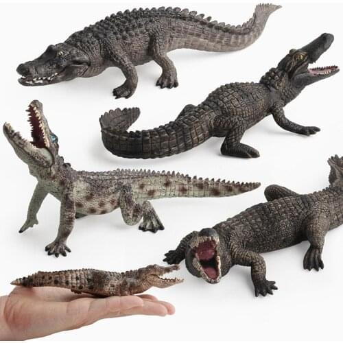9 Style Simulation Wild Crocodile Model Figure Collectible Toys Wild Animal Action Figures Kids Animal Sandtable Scene Toy