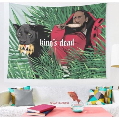 King s Dead tapestry Wall Hanging Bedspread Wall Art Bedding Curtain Throw Sheet Furniture Comfort Sporting Events