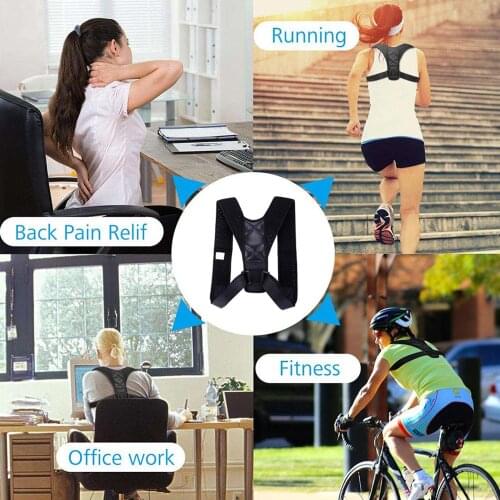 Posture Corrector Black Male Female Back Vest Correct Corset Posture Bone Top Health Care Straightener Brace Shapers for women