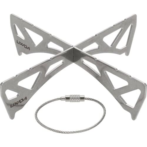 Lixada Portable Cross Combination Stent Msr Reactor System Stove Rack Steaming Titanium/Stainless Steel Pot Bracket