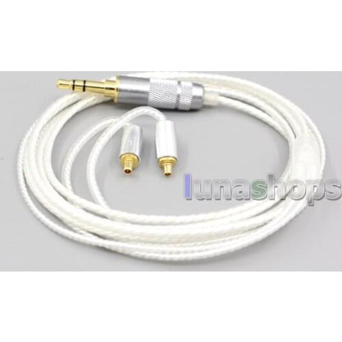 LN006623 2.5mm 4.4mm 3.5mm Hi-Res Silver Plated 7N OCC Earphone Cable For Dunu T5 Titan 3 T3 (Increase Length MMCX)