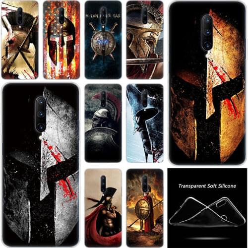 Hot Spartan Fashion Transparent Silicone TPU Soft Phone Case for OnePlus 7 Pro 5G 6 6T 5 5T 3 3T Cover Coque