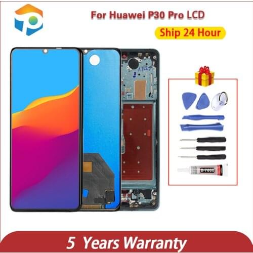 TFT LCD for HUA WEI P30 Touch Screen For Hua wei P30 Pro LCD Display Digitizer For P30 Pro VOG-L29 ELE-L29 No fingerprint