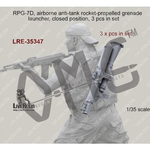 [Scale Model Kit] Live Resin LRE-35347 1/35 RPG-7D, airborne anti-tank rocket-propelled grenade launcher, closed position, 3 pcs