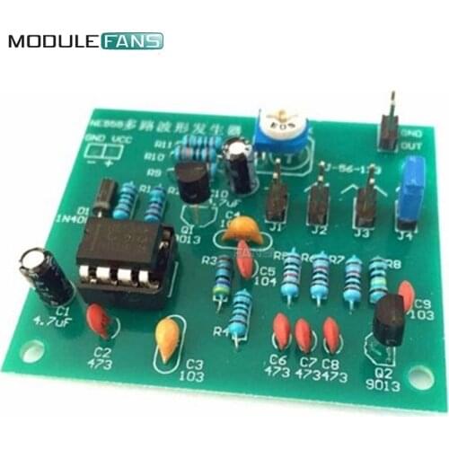 DIY Kits NE555 Multi-channel Waveform Generator Suite Sine Triangle Square Wave Electronic Training Kit