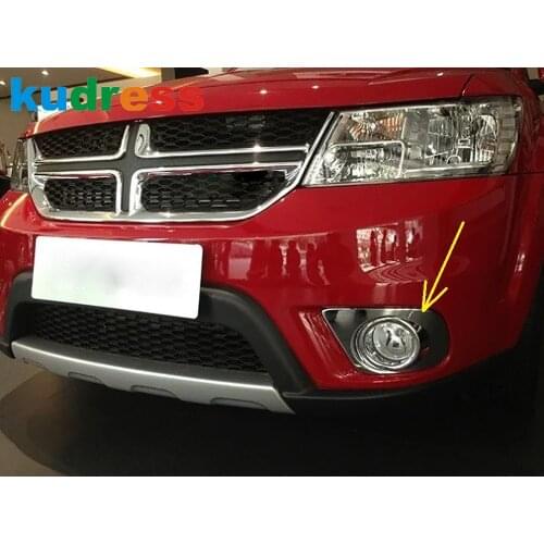 For Dodge Journey JCUV 2013 2014 ABS Chrome Front Fog Light Lamp Cover Foglight Lamp Shade Frame Car Lamp Cover 2pcs