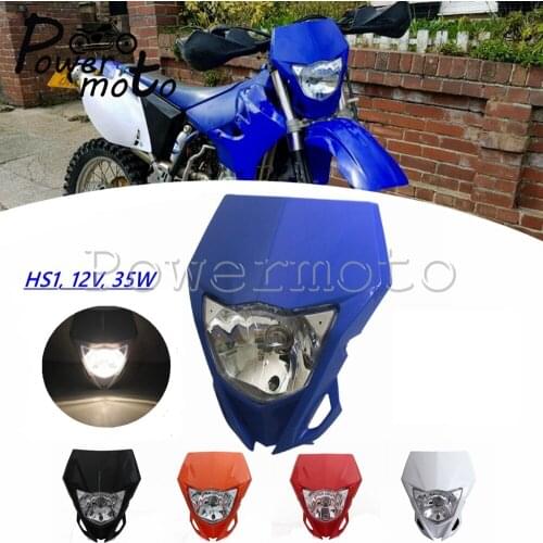 Motocross Headlight Headlamp 12V 35W Dirt Bike Enduro Supermoto Head Light Fairing For Yamaha WR250F 450F WR250R YZ450F 2012-16