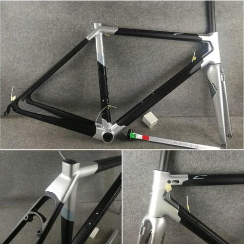New Silver Black Color Carbon Road Frame C64 Bike Frames Carbon Fiber Frameset