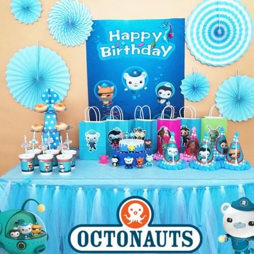 Octonauts Theme Party Supplies For Boys Kids Birthday Disposable Plates/Cups/Tablecloth Baby Shower 1st Birthday Party Decor