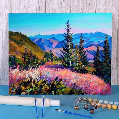Landscape Sunny November Paint By Numbers Set Acrylic Paints 40*50 Canvas Painting Loft Picture Crafts For Adults Art