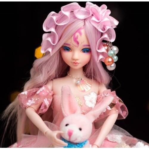 28cm Wig BJD Doll 16 Movable Jointed DIY Bjd Dolls Princess Dress Toys BJD Handmade Make Up long Hair DIY Toy Gift for Girls
