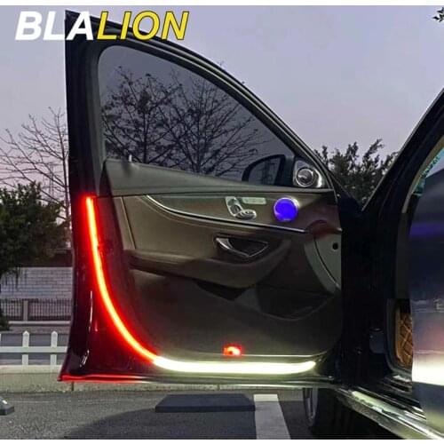 Car Door Opening Warning LED Lights Welcome Light LED Safety Strobe Signal Lamp 120cm Waterproof Auto Decorative Ambient Lights