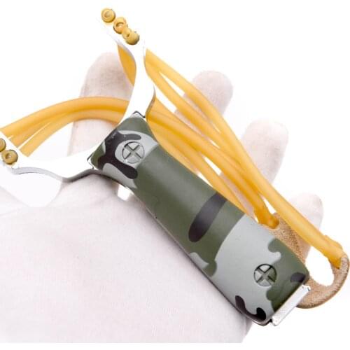 Professional Slingshot Alloy and Plastic Slingshot Catapult Camouflage Bow Un-hurtable Outdoor Game Playing Tool