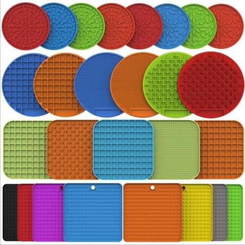 Silicone Dog Lick Mat for Dogs Pet Slow Food Plate Pet Lick Pad Slower Feeder Pad Pet Bathing Distraction Pads Silicone Dispense