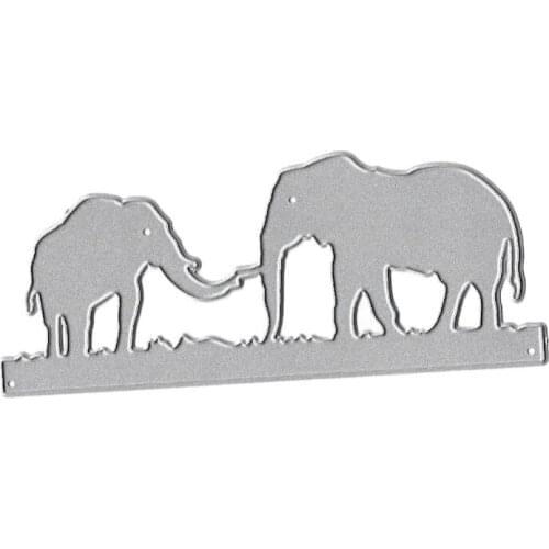 Elephant Metal Cutting Dies Stencil DIY Scrapbooking Album Stamp Paper Card Embossing Craft Decor