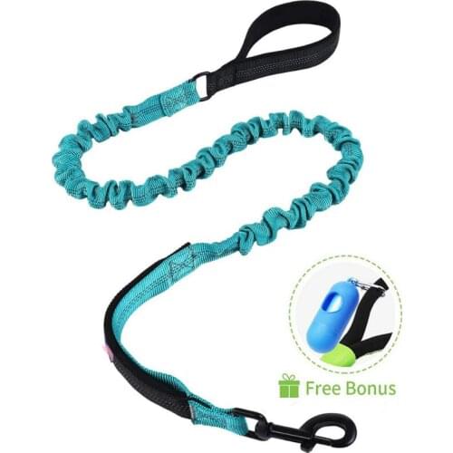 Dog Leash Bungee Elastic 2 Handle Quick Release Cat Dog Pet Leash Elastic Leads Rope Military Dog Training Leashes