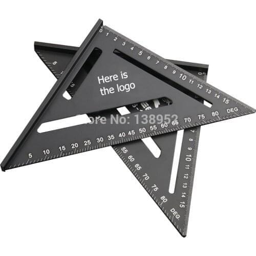 TSS-150 Aluminun Alloy Triangle Ruler Angle Ruler 90 degrees Protractor For Home Builders DIY Artists Measuring Woodworking tool
