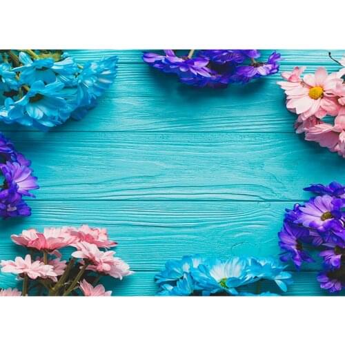 Vinyl Custom Photography Backdrops Flower & Wood planks Theme Photo Studio Background FK91025-85