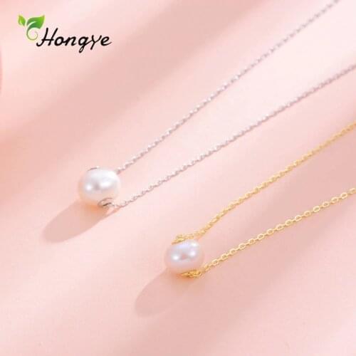 Hongye Design Natural Pearl Long Chain For Women Personality Long 925 Sterling Silver Female Pendant Necklace Collar Jewelry