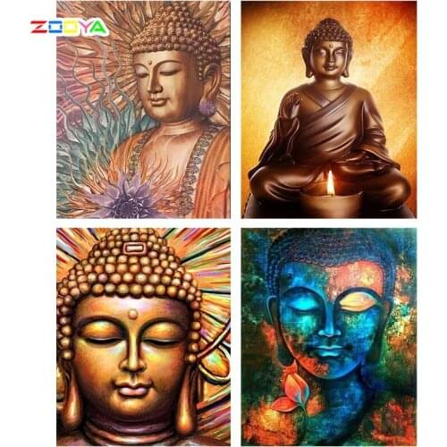 Zooya 5D Diamond Painting Full Square Rhinestone Diamond Embroidery Cross Stitch Buddha 5D Diy Mosaic Gift Home Decoration 6Zj10