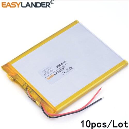 10pcs/Lot 4676100 3.7V 3500mah lithium Li ion polymer rechargeable battery For VI30W CHUWI V8HD PDA Tablet IPAQ MID pad