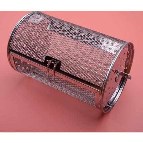 18x12cm Air Fryer Rotisserie Oven Kitchen Grill Roaster Rotating Basket Drum Cage Mesh Stainless Steel