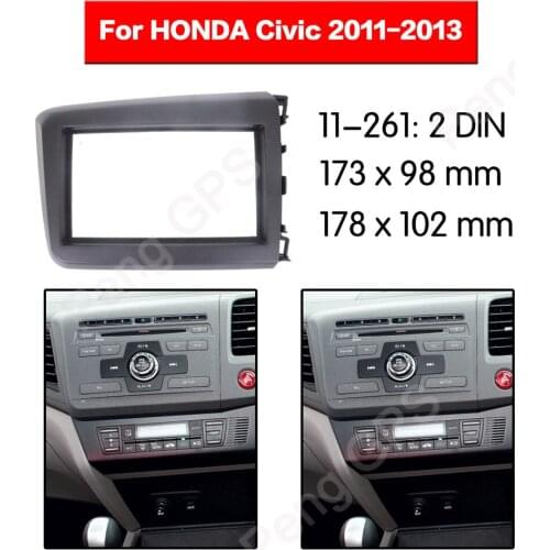 2 DIN Car Radio stereo Fitting installation adapter fascia For Honda Civic 2011 2012 2013 frame Audio