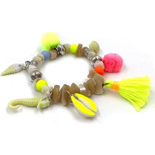 2021 New Bohemia colorful Beach shell Bracelets Boho tassel Bracelet seed Beads stone beads Bracelets for women