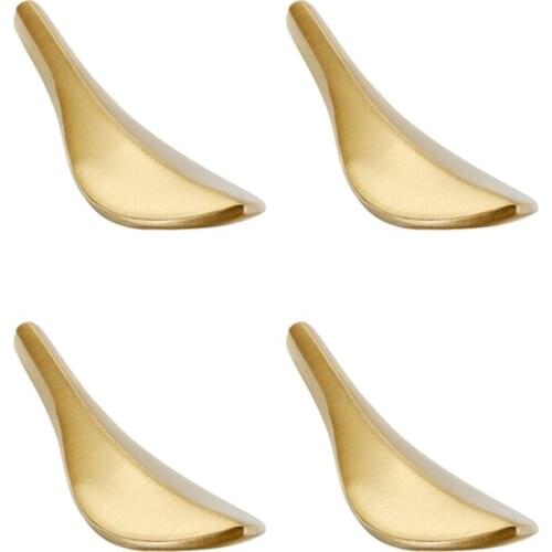 4Pcs Leaf Knobs Handles Brass Gold Drawers Cabinets Door Pull Handles For Kitchen Cupboard Bedroom Table(With Screws)