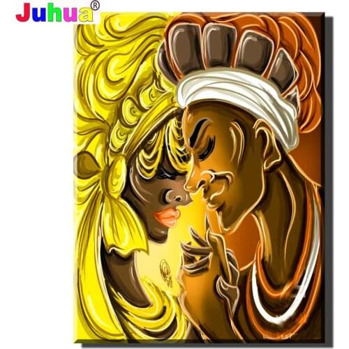 African Love Woman 5d Diy Diamond Painting full Square/Round drill ,Diamond embroidey cross stitch Couple Wall Art