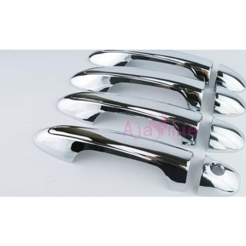 Car Chrome handle Protective Cover Door Handle Outer Bowls Garnish Moulding Trim 2014 2015 2016 2017 For Toyota RAV4 Accessories