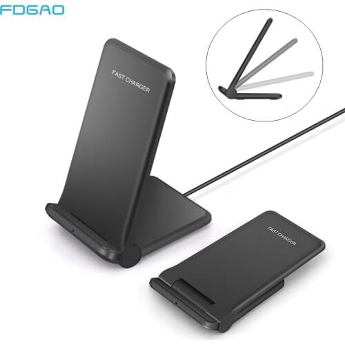 FDGAO 15W Qi Wireless Charger Quick Charge Dock For Samsung S20 S10 Note 20 Fast Charging Stand Pad for iPhone 12 11 Pro XS XR X